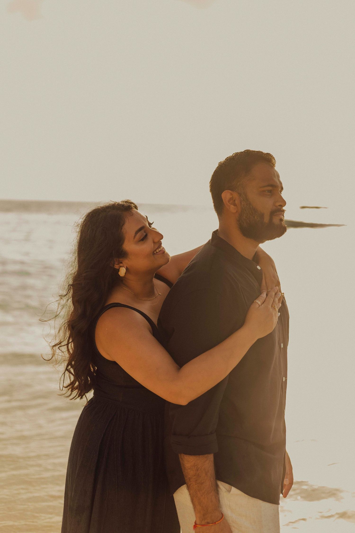 Couple Enjoying A Photoshoot With The Glance Of Zanzibar Sunset
