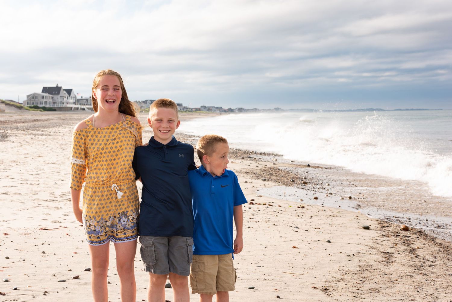 Family portraits at Rexhame Beach in Marshfield MA Boston's South Shore with Leah Ramuglia photography
