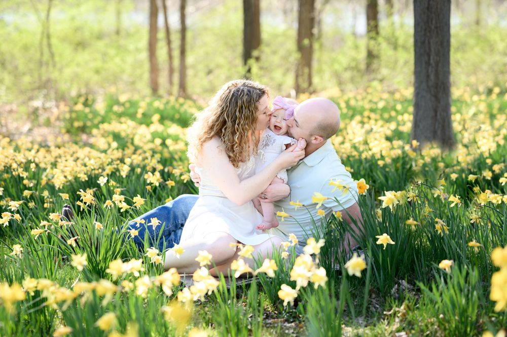 Wolfe Family E. 6 Month Milestone Session Daffodil Hill