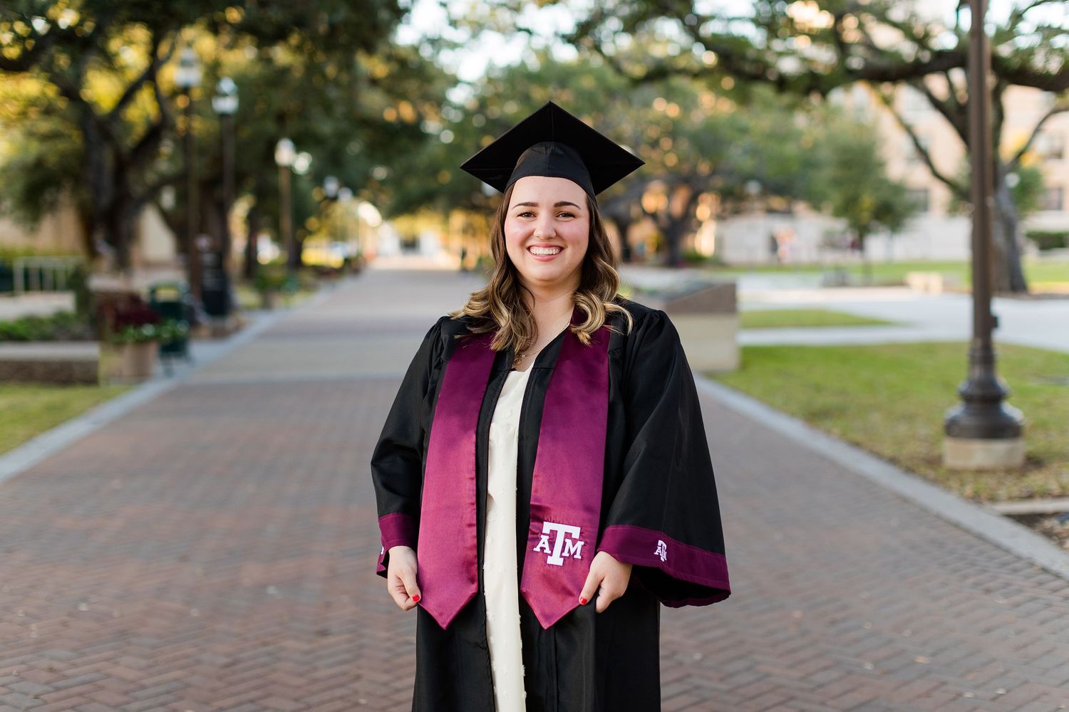 Texas A&M University Senior Portrait Photographer Military Walk