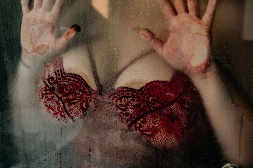 boudoir images in the shower