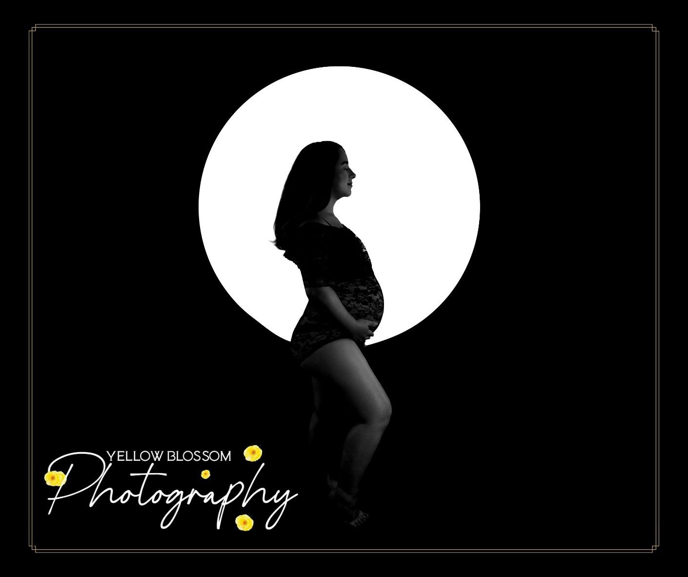 A series of black and white silhouette portraits showcasing different profile poses against contrasting backgrounds.