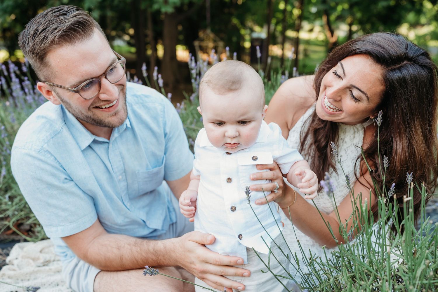 Lavender family mini sessions in Morganville, NJ.