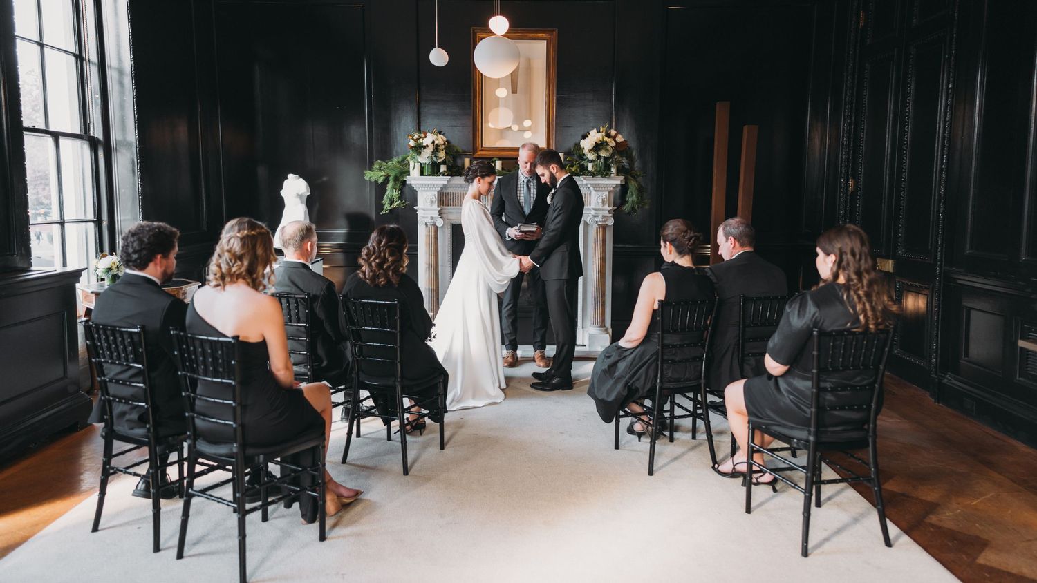Best Northern Virginia Wedding Photographer captures bride and groom in micro wedding ceremony