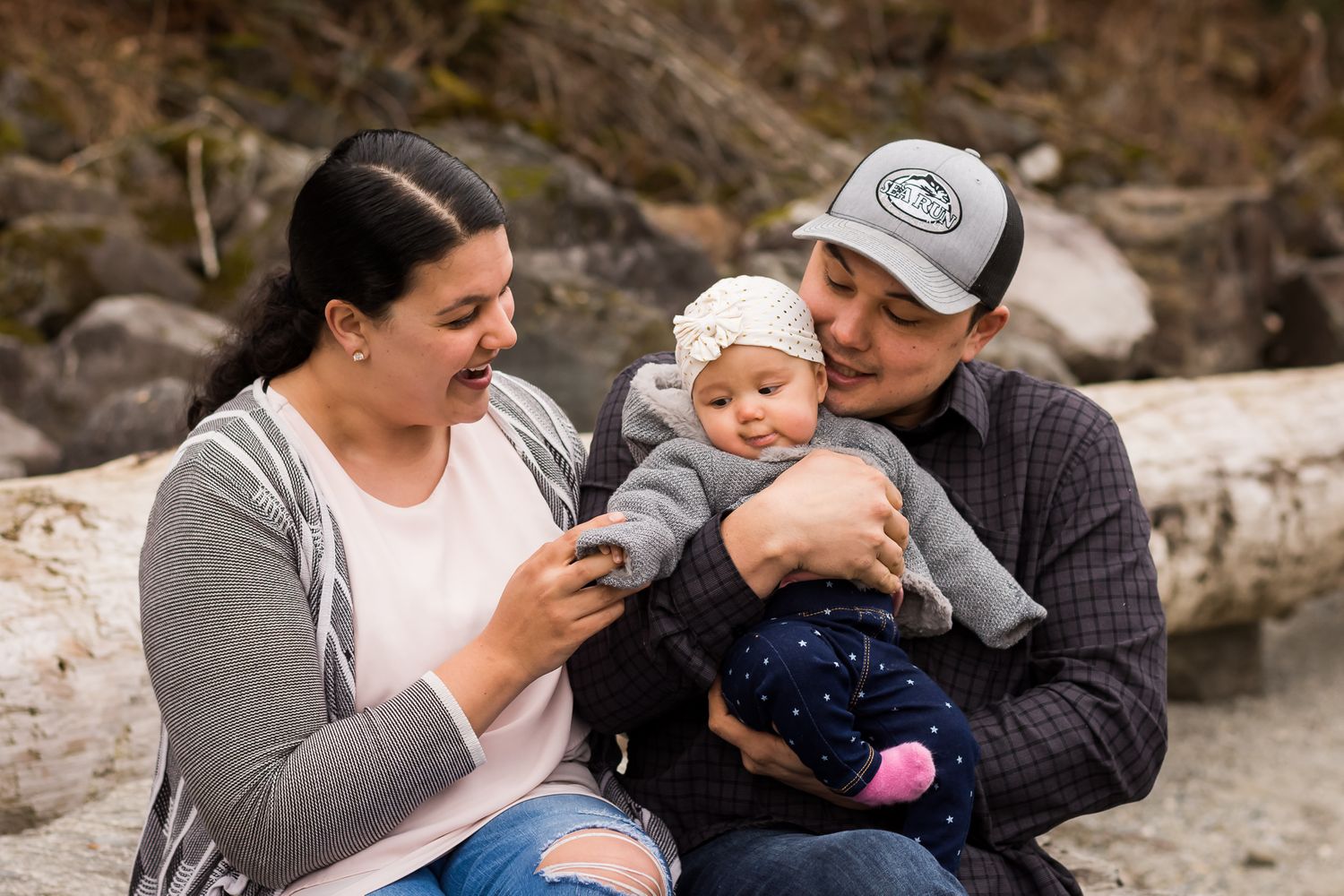 Family photography session in Maple Ridge with Mom, Dad and baby