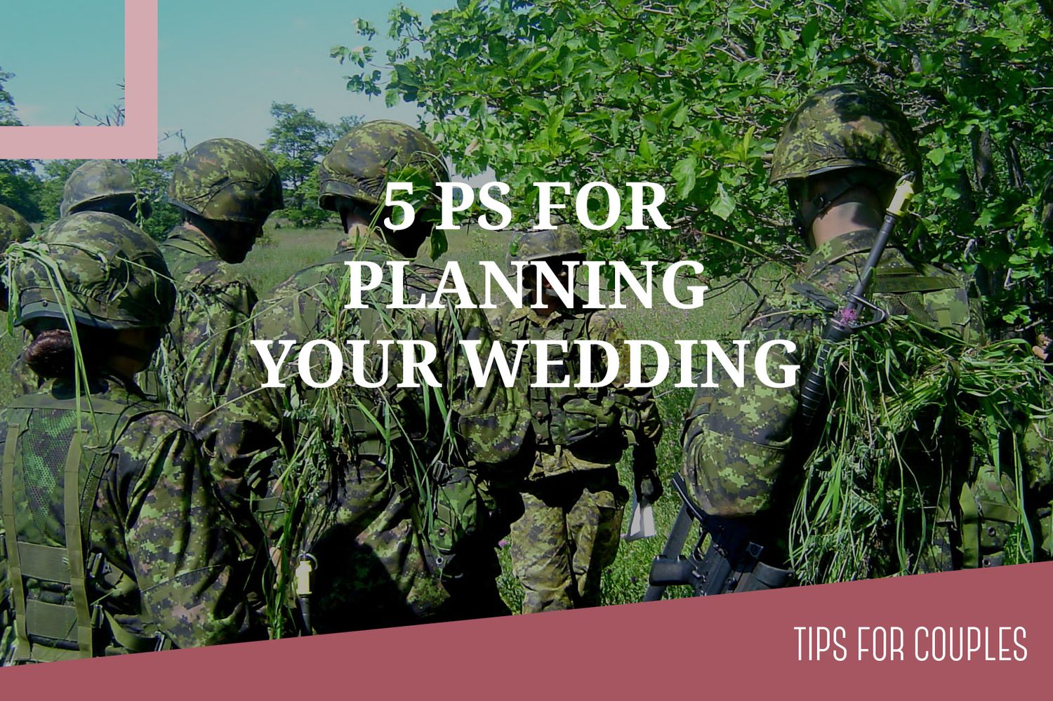 5 Ps for planning your wedding