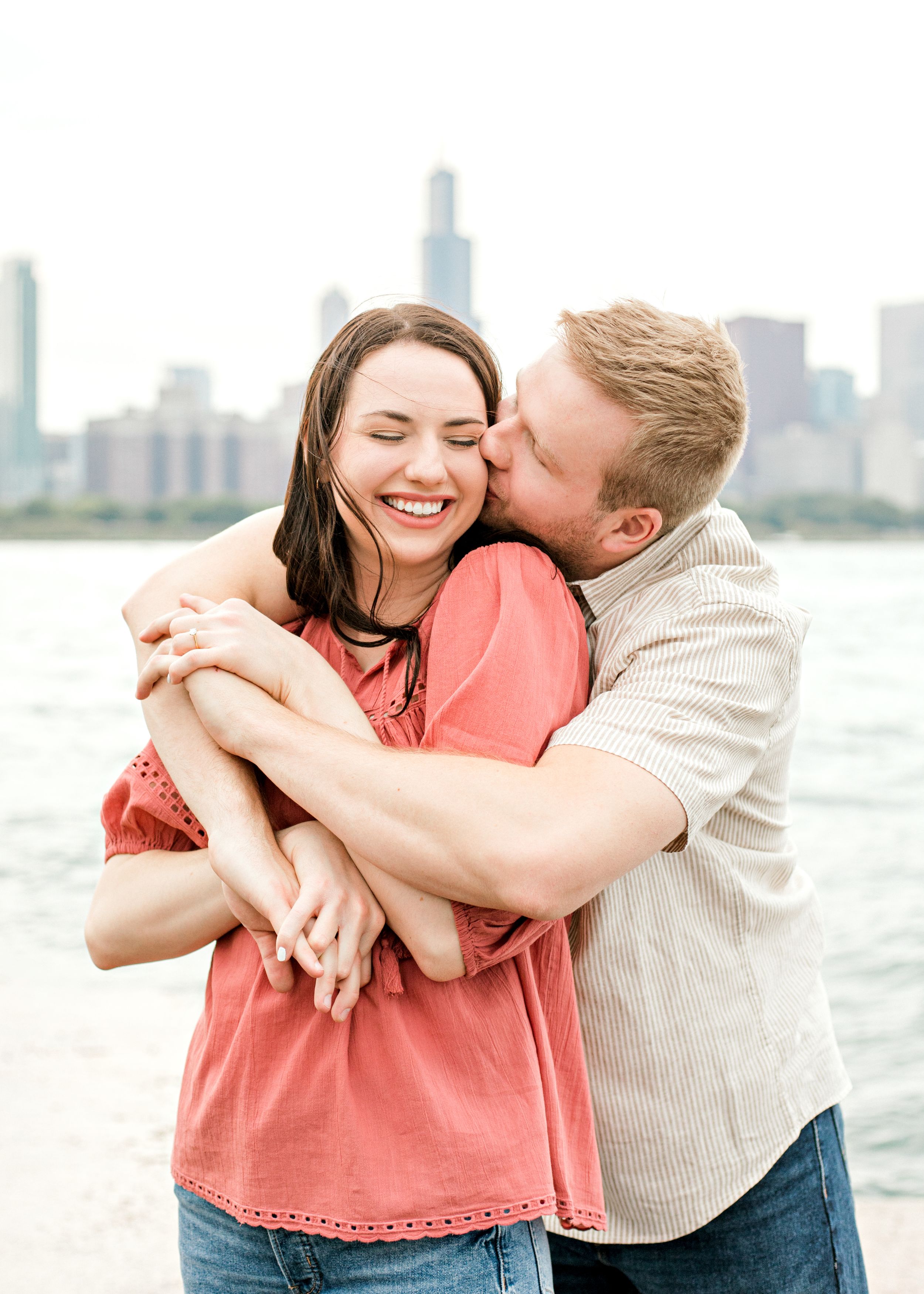 Bridget and Brad Joyful Engagement Session Chicago, IL Chicago, IL Wedding & Portrait