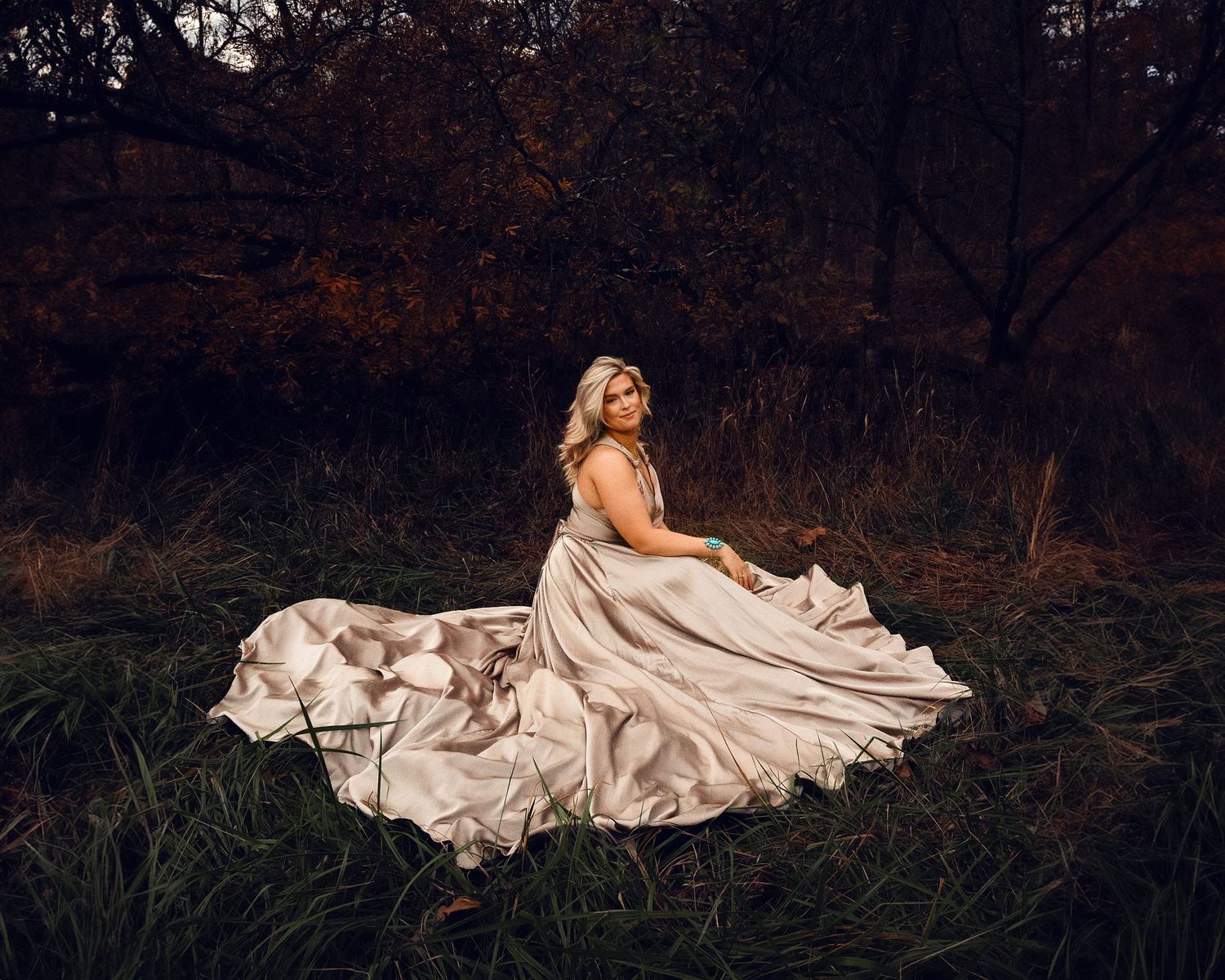 lady in gown