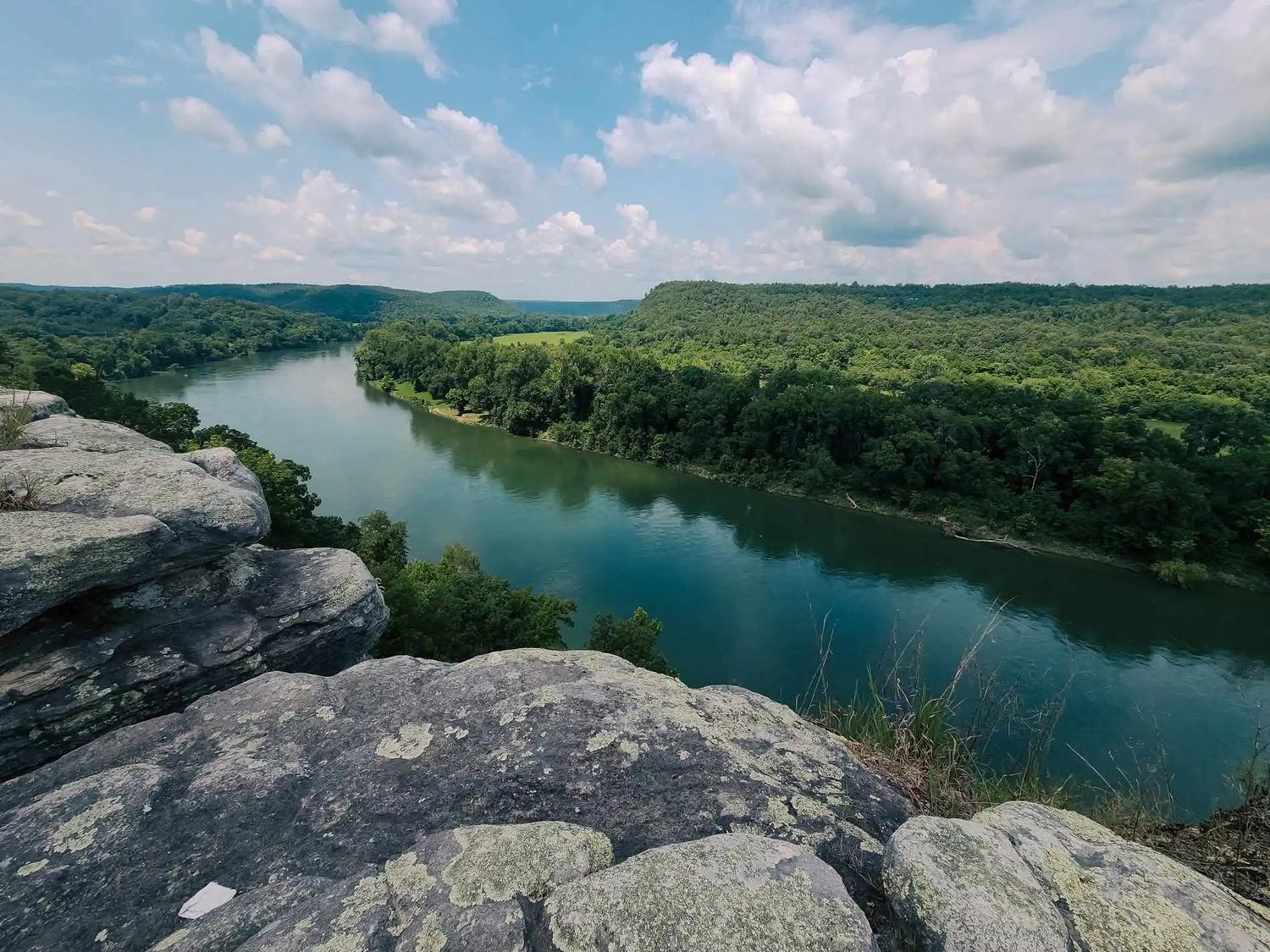 buffalo river from an overlook