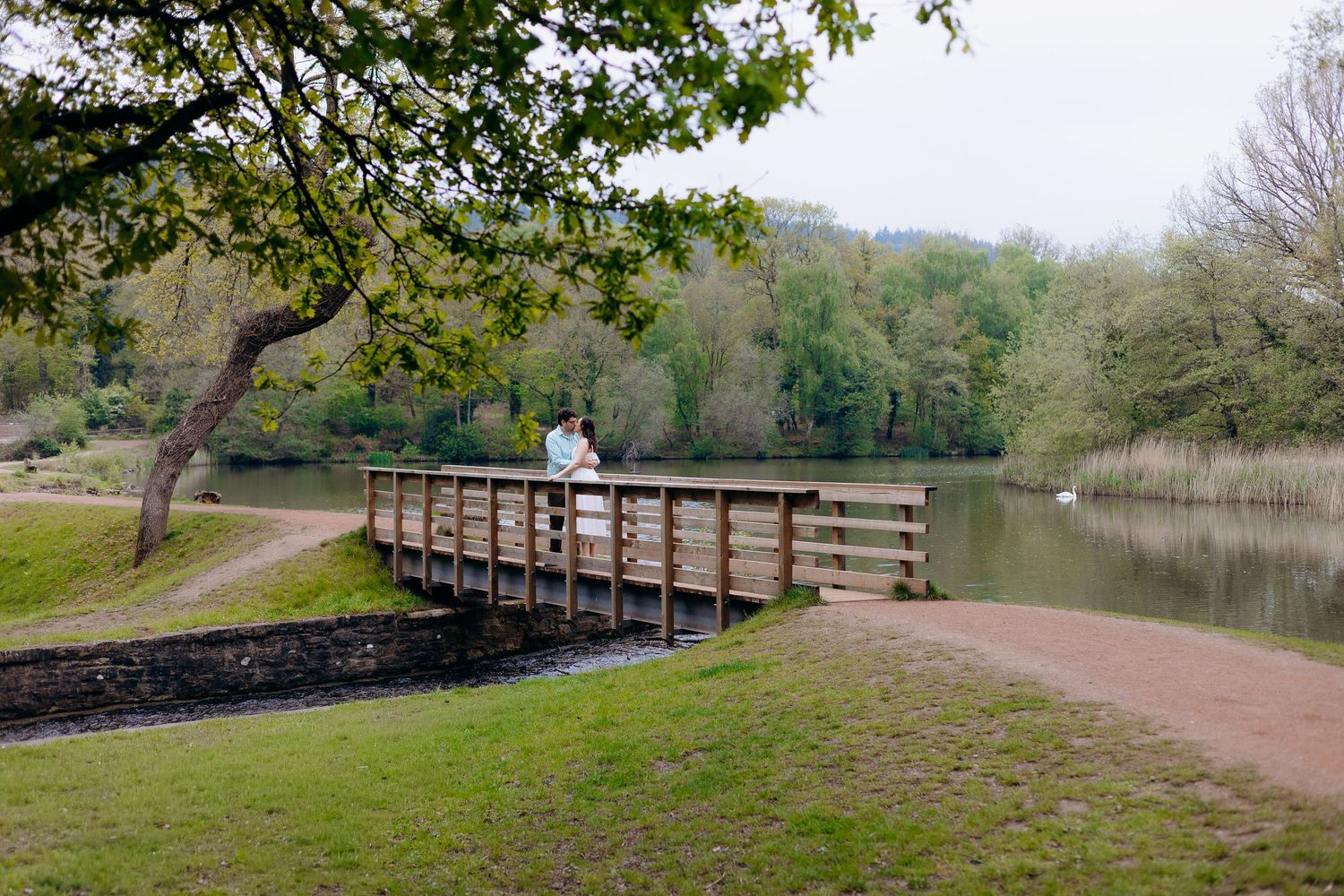 Documentary wedding photography style pre wedding photoshoot in Gloucestershire Forest of Dean capturing real emotions.