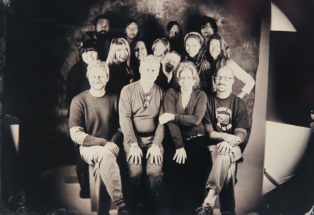 Utah State University students meet Joni Sternbach and learn the art of tintype photography.