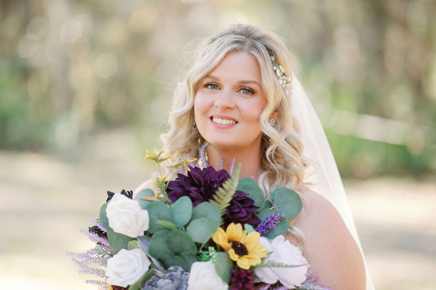 Florida Barn Wedding Bride smile