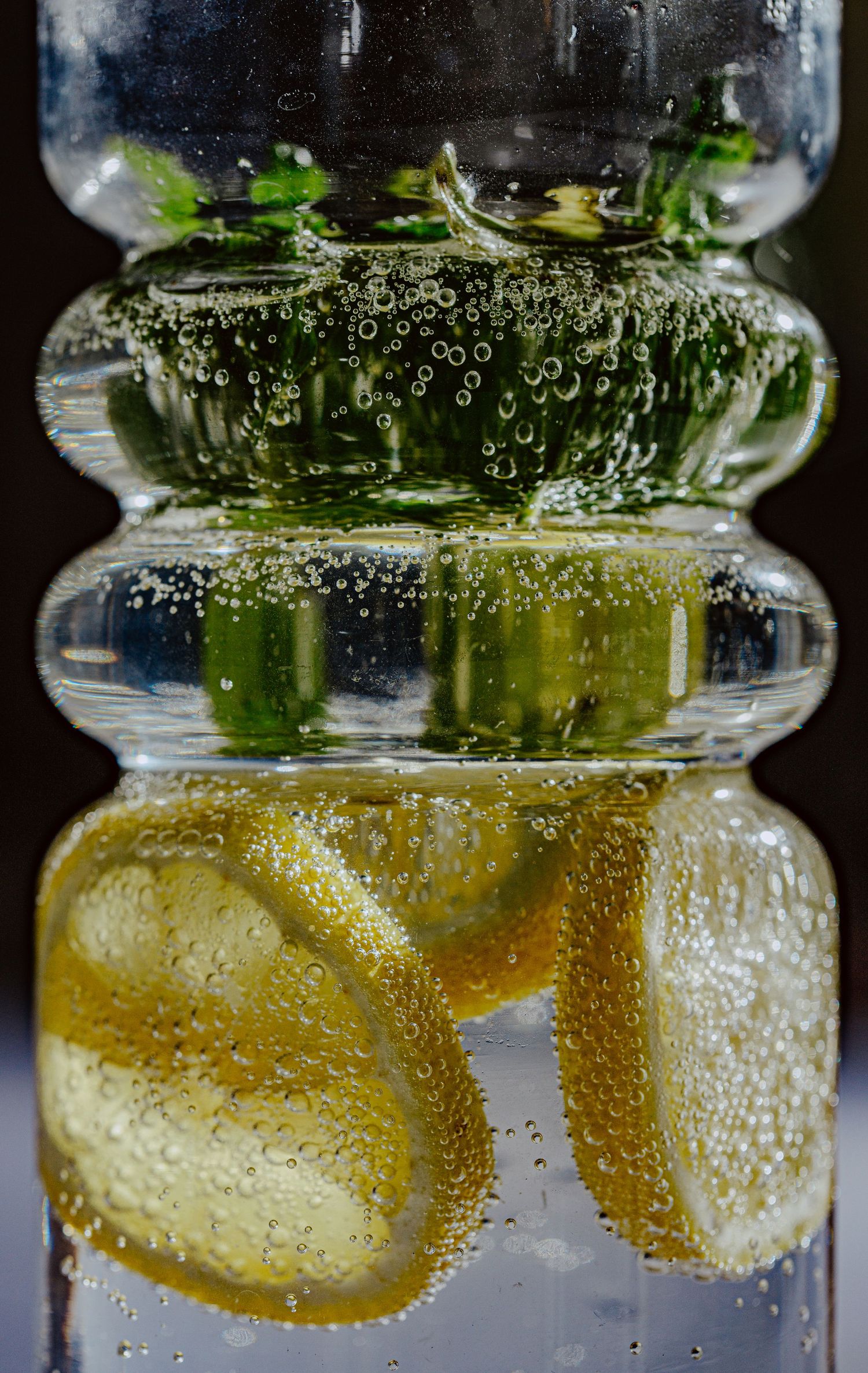 Lemon mint water; test product styled photoshoot