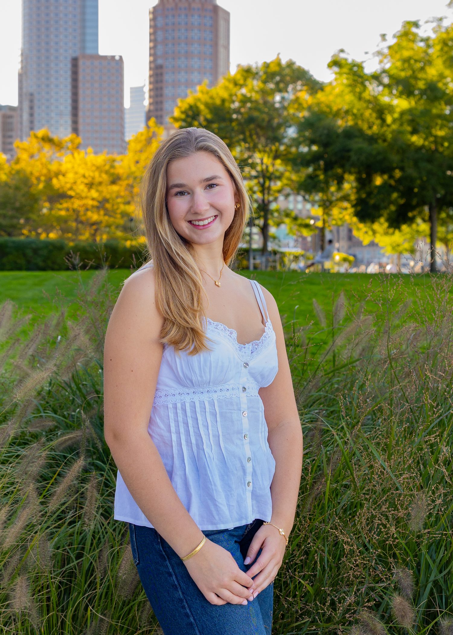 High school senior from Weston High School poses for yearbook photos at Fan Pier Boston. Serving Wayland High School, Lincoln Sudbury High.