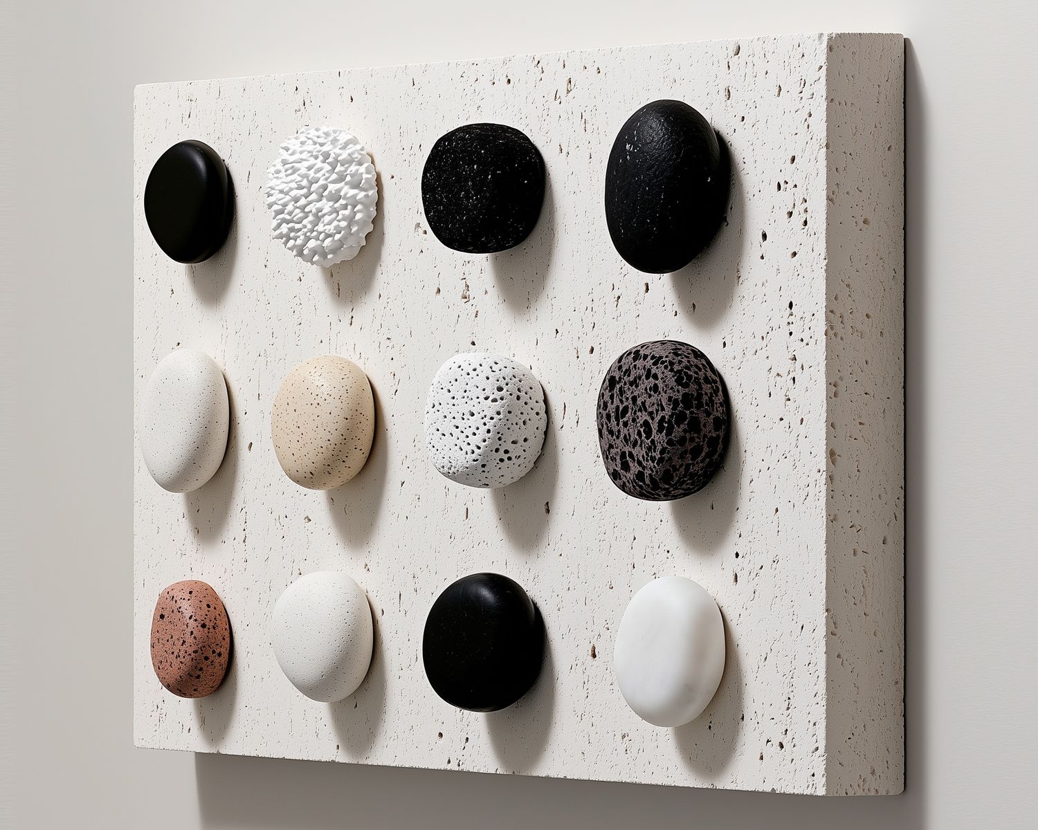 several small stones different shapes and color