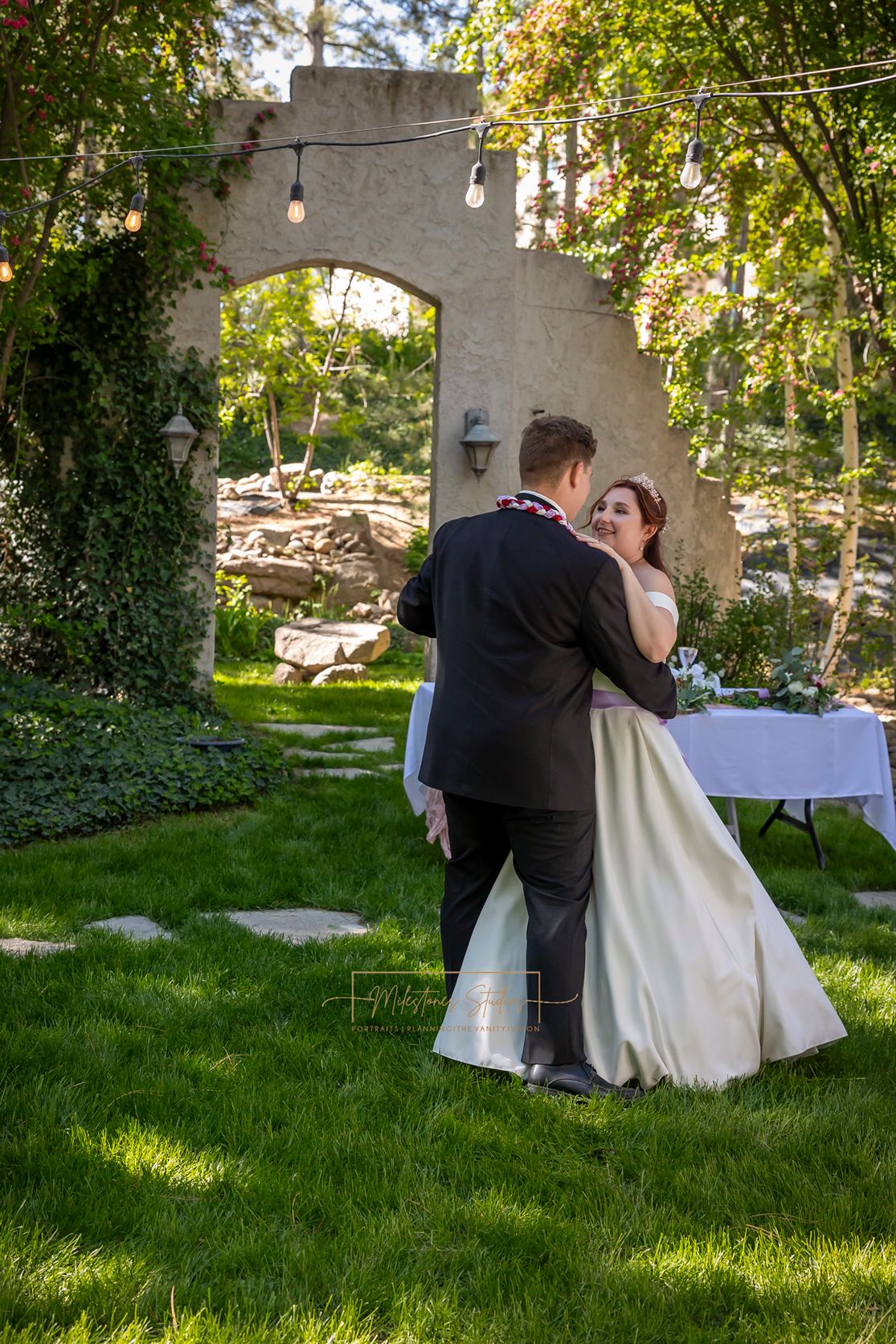 Bride and groom first dance