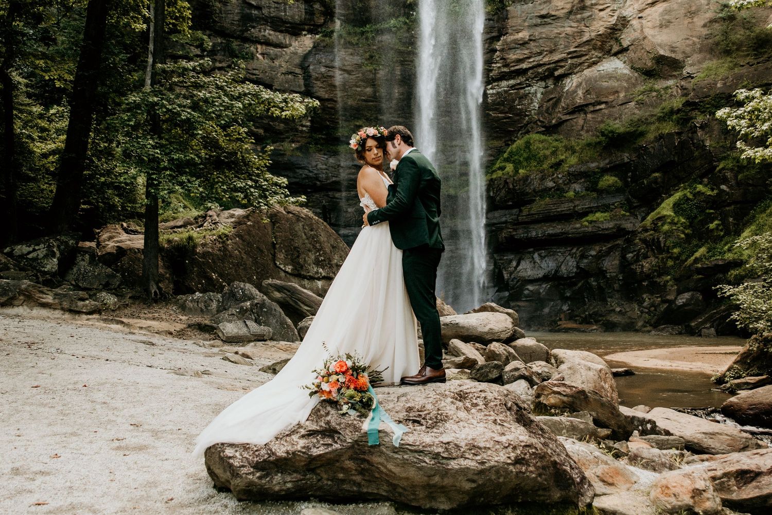 Adventure Elopement Photographer Taccoa Falls Georgia