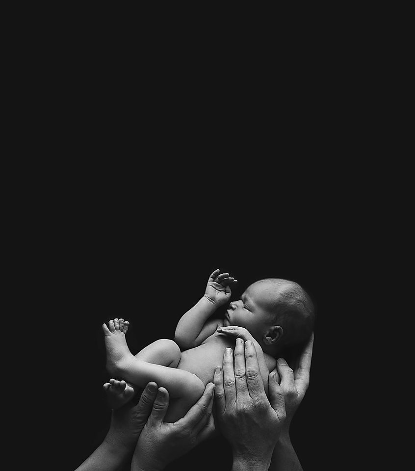 Artistic black and white photo series showing hands covering eyes in dramatic lighting.