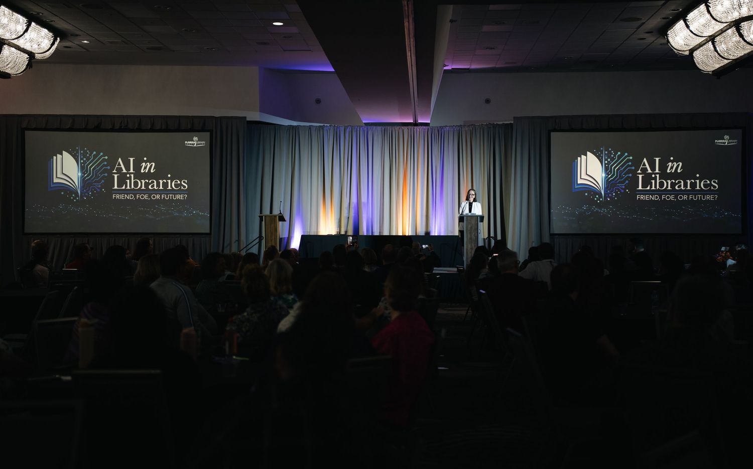 Marina Morgan opens her tenure at the 2026 Florida Library Association Conference with a keynote on AI in libraries.