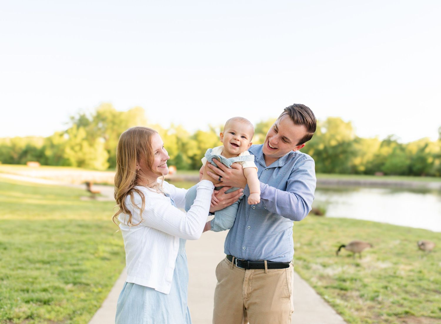 Family photos in O’Fallon MO during golden hour outdoor session