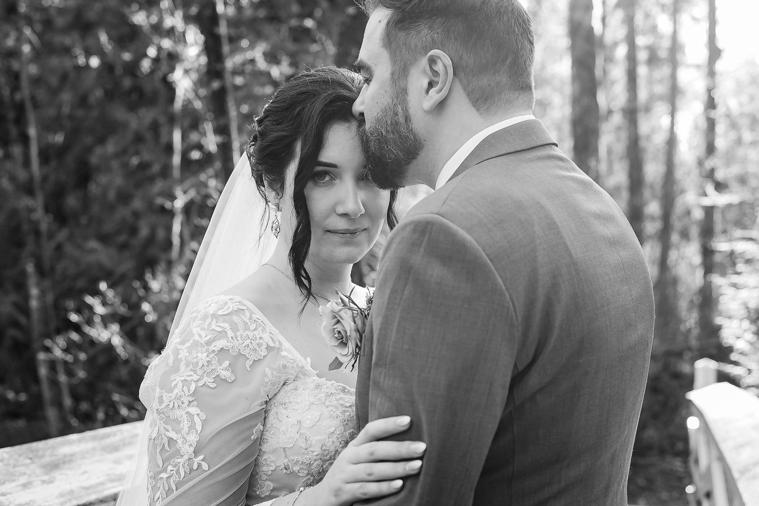 Vancouver wedding couple enjoying a quiet moment together.