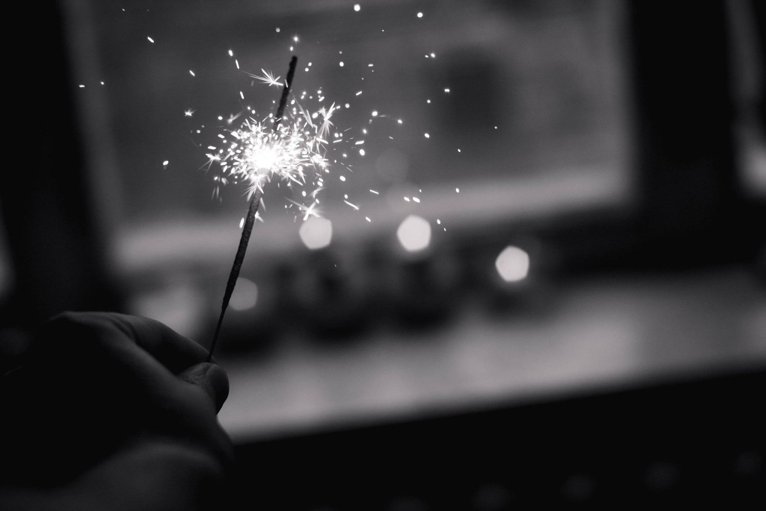 Sparkler on New Years Eve