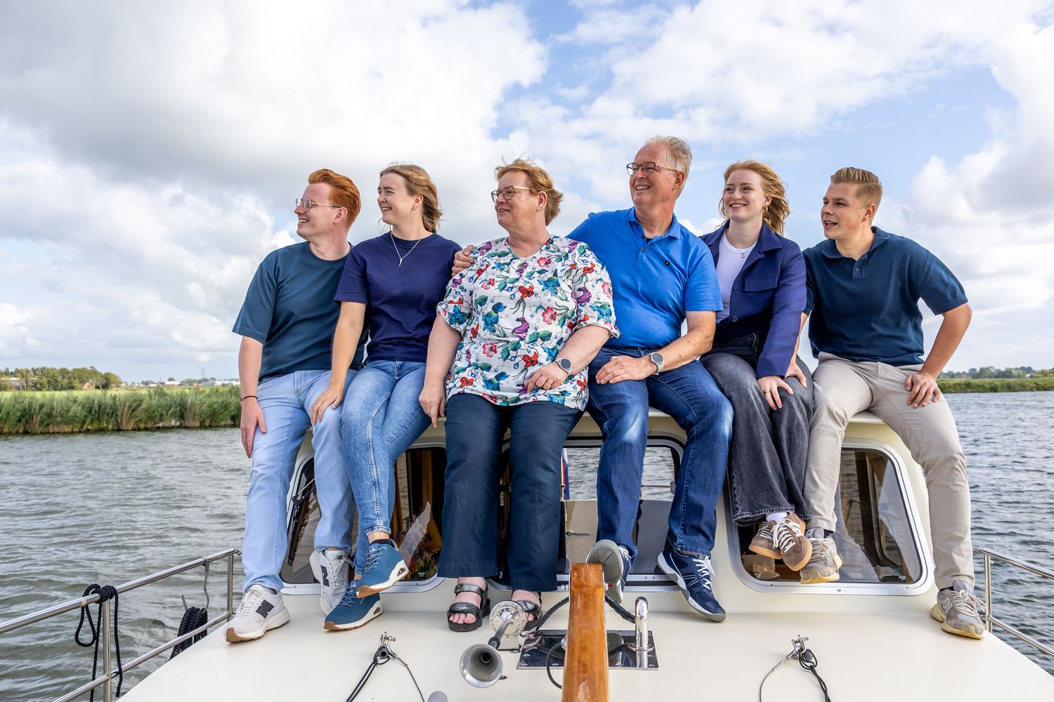 Varen op het Uitgeestermeer tijdens de familieshoot