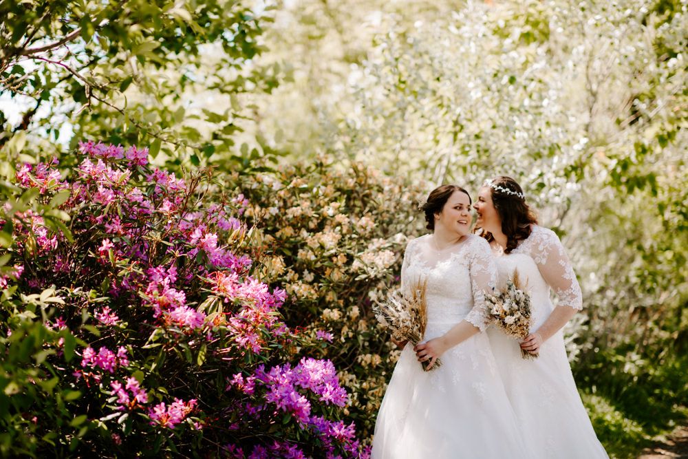 2 Ladies on their wedding day