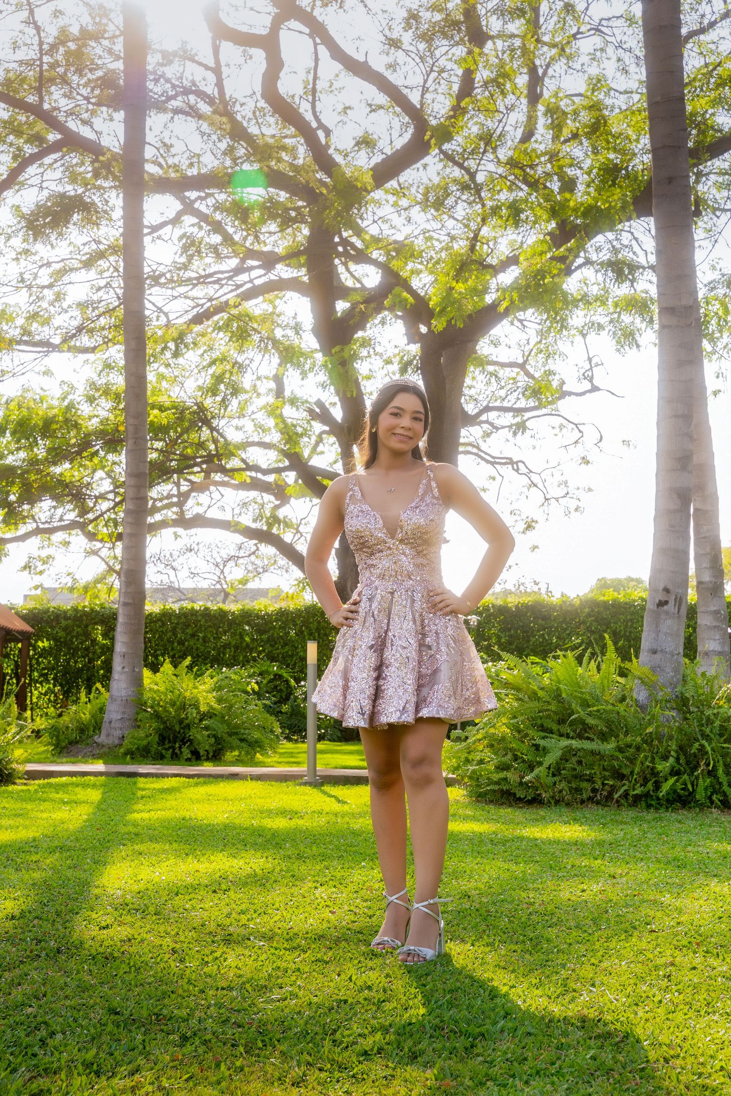 Sesión de fotos Pre 15 en Valledupar con decoración de mariposas