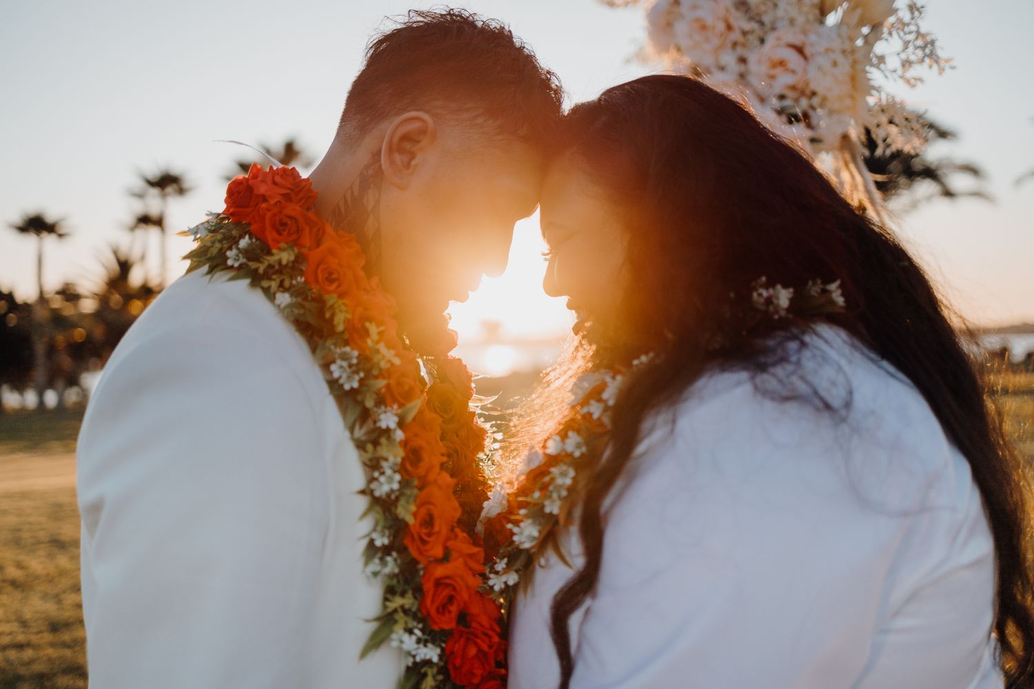 Wedding sunset shoot of a newly wed couple in Rydges Formosa shot by Apertured Media Auckland Wedding Photographer