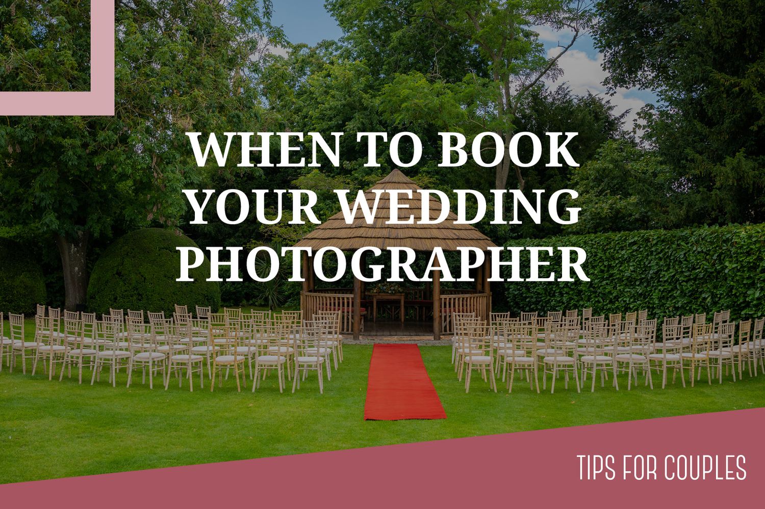 When to book your wedding photographer