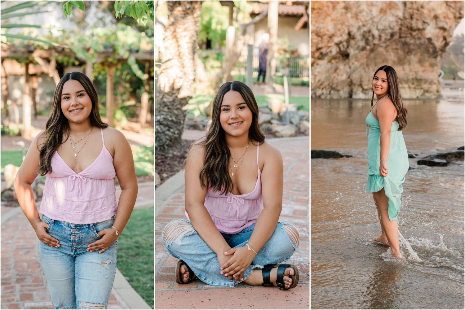 San Luis Obispo Senior girl session in downtown SLO Mission and Pismo Beach