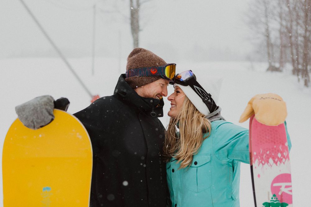 Bolton Valley Engagement Session Vermont Corinne Ryan Photography