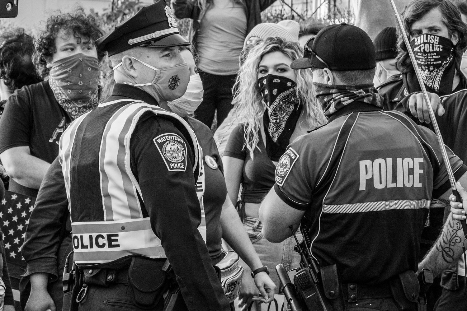 Protest Against White Supremacy. Watertown, Massachusetts