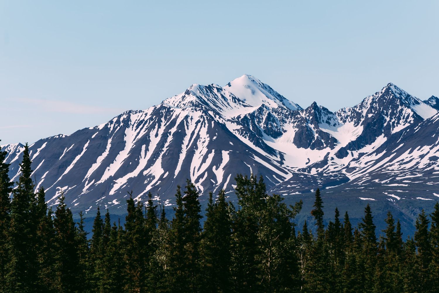 Mountains at Haines Junction on Alcan Highway