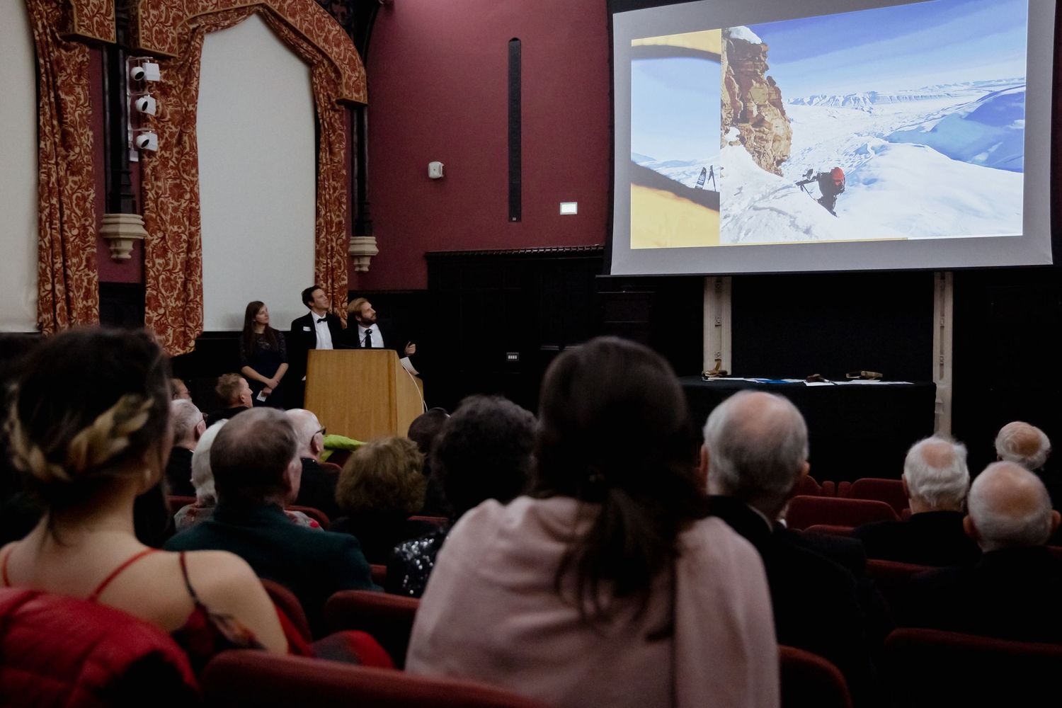 Split team presenting Greenland expedition to The Arctic Club