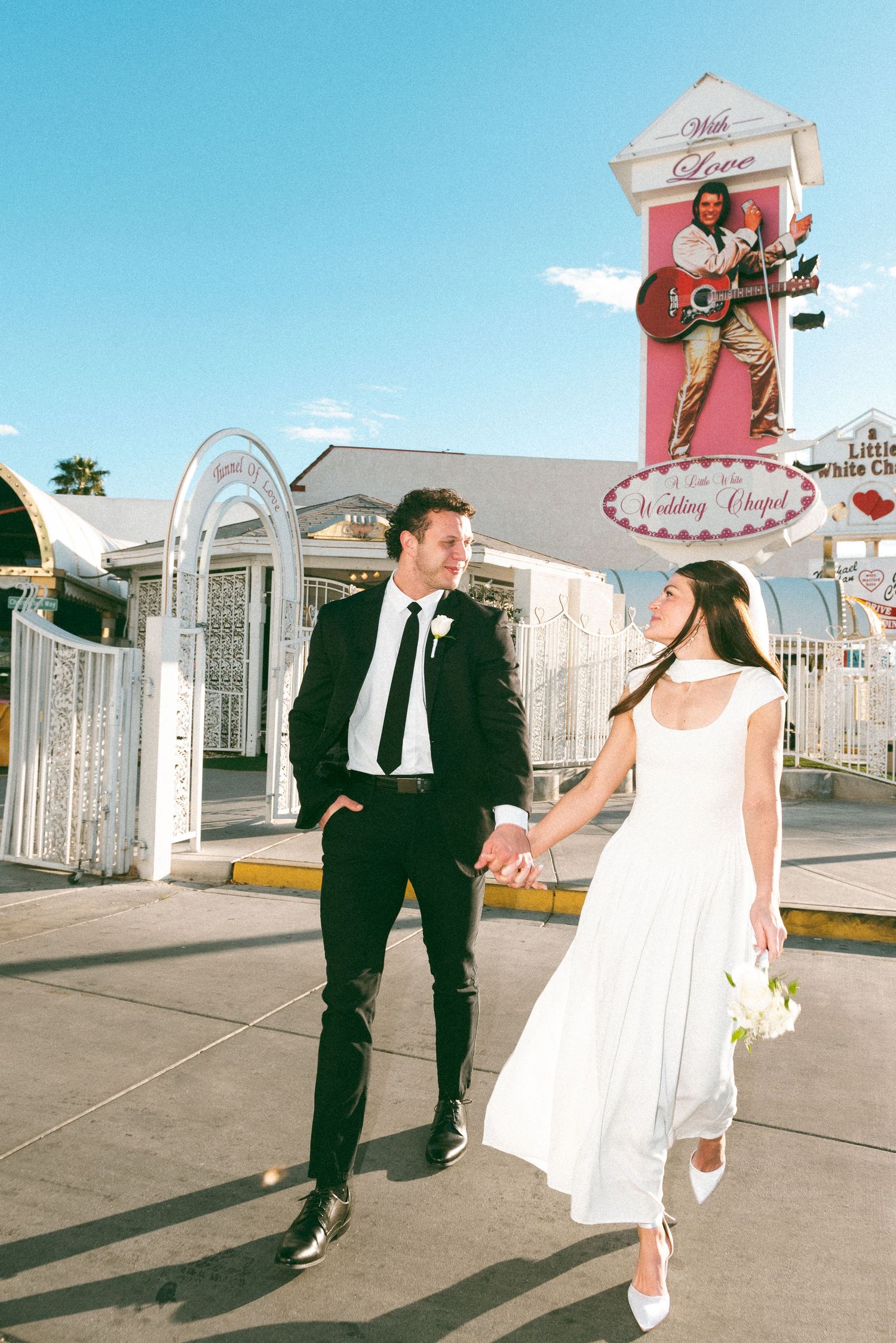 Tunnel of Love wedding at the Little White chapel