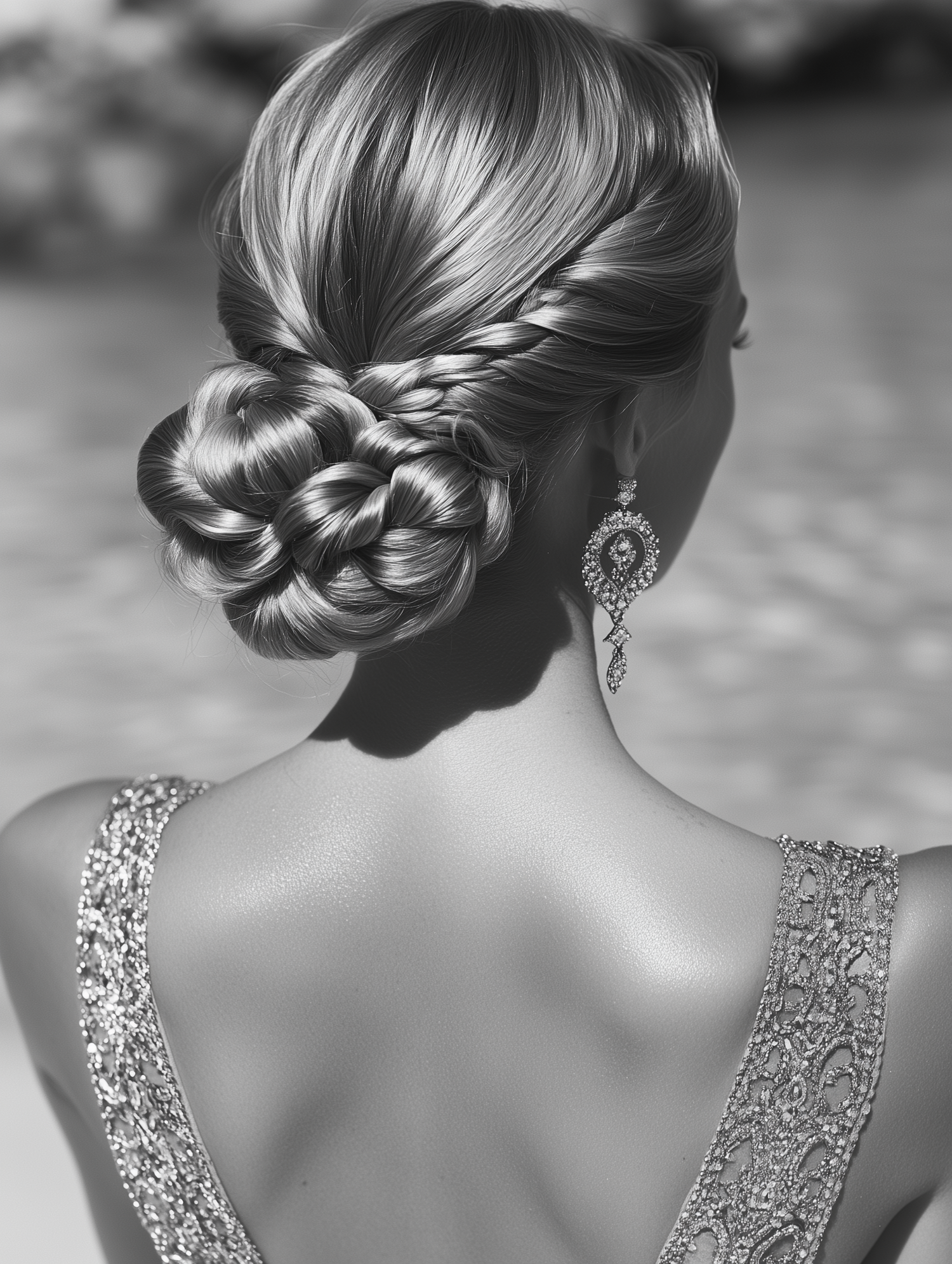 wet-look hair style on an elegnat bride in Hawaii