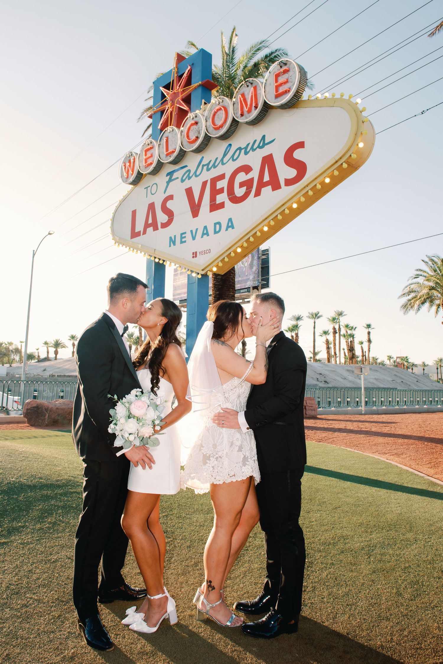 Las Vegas sign wedding