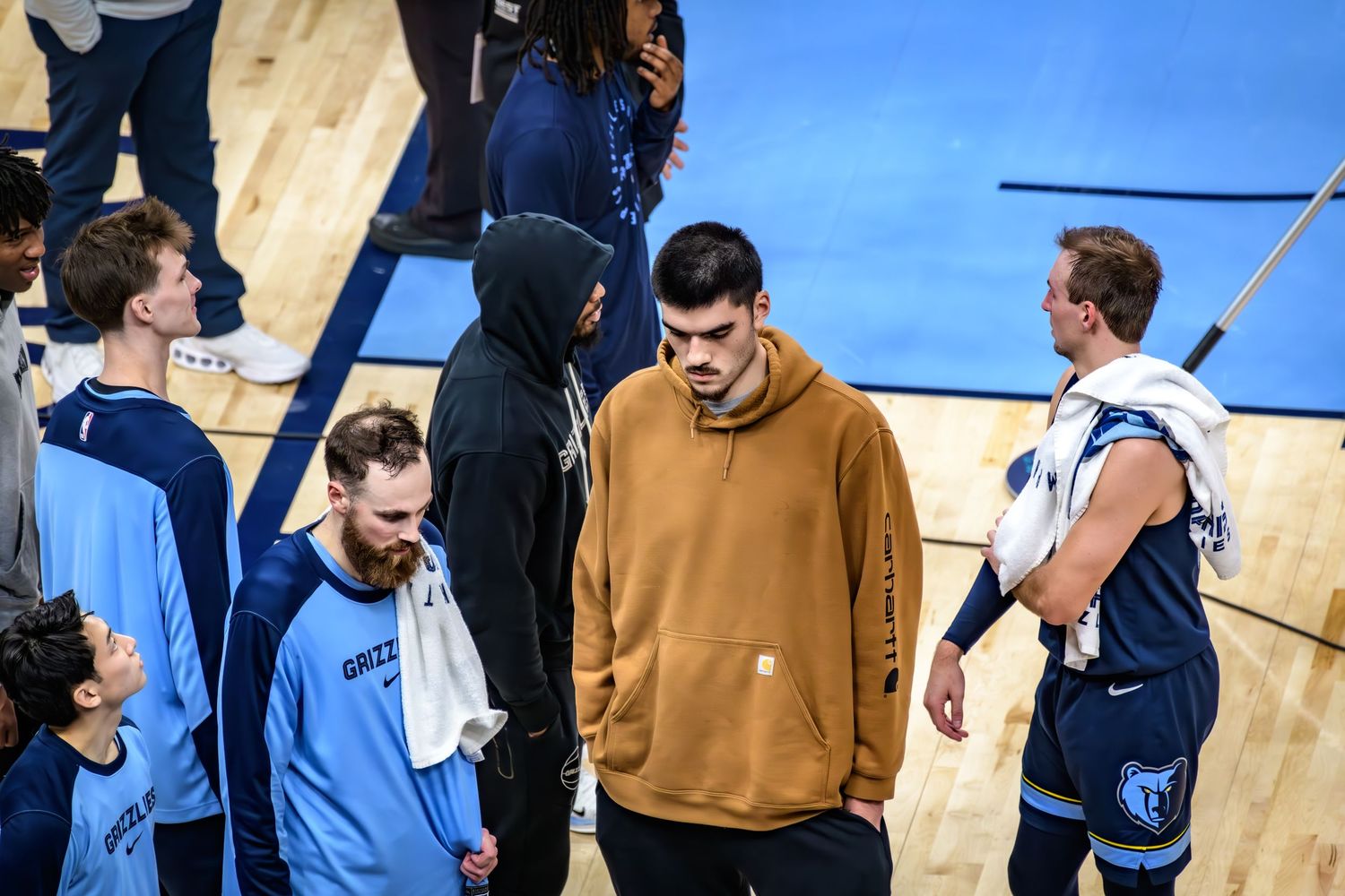 Jaren Jackson Jr and Desmond Bane at open practice