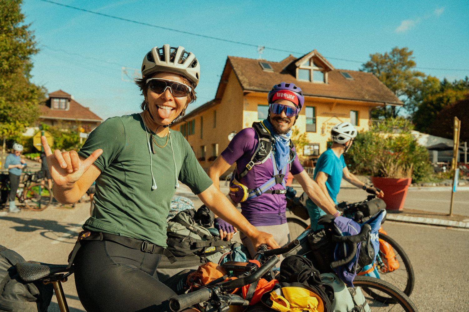 photo lors d'un bivouac de bikepacker
