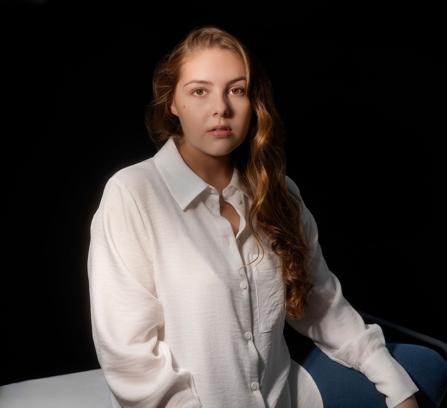 Studio headshot of actress Jenna Wilson photographed in Ipswich