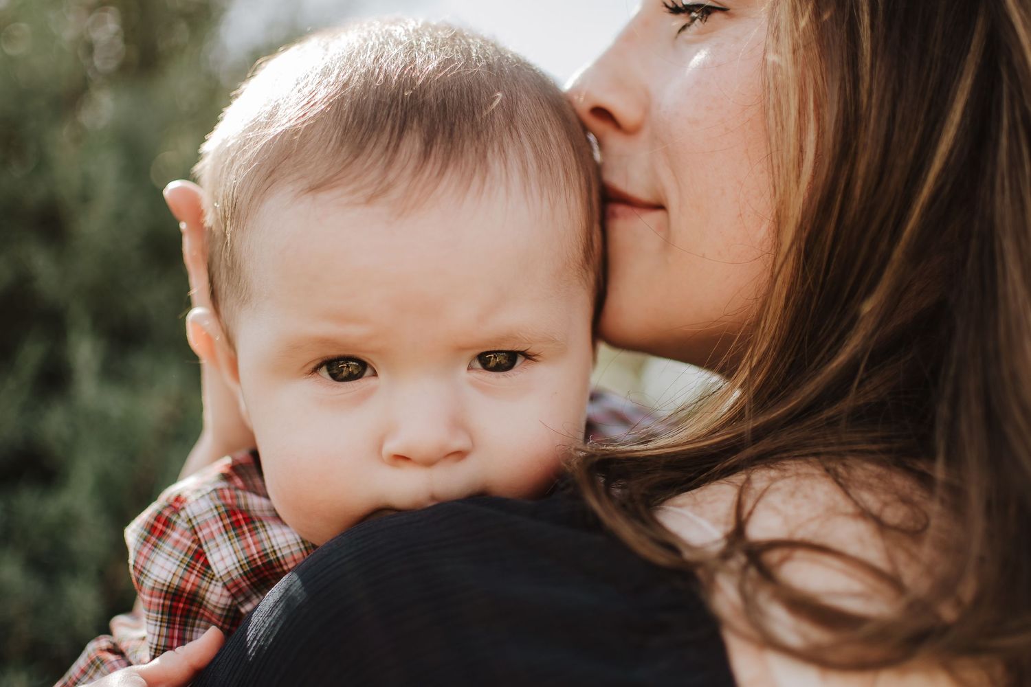 Natural Christmas tree farm mini session with Fort Worth photographer