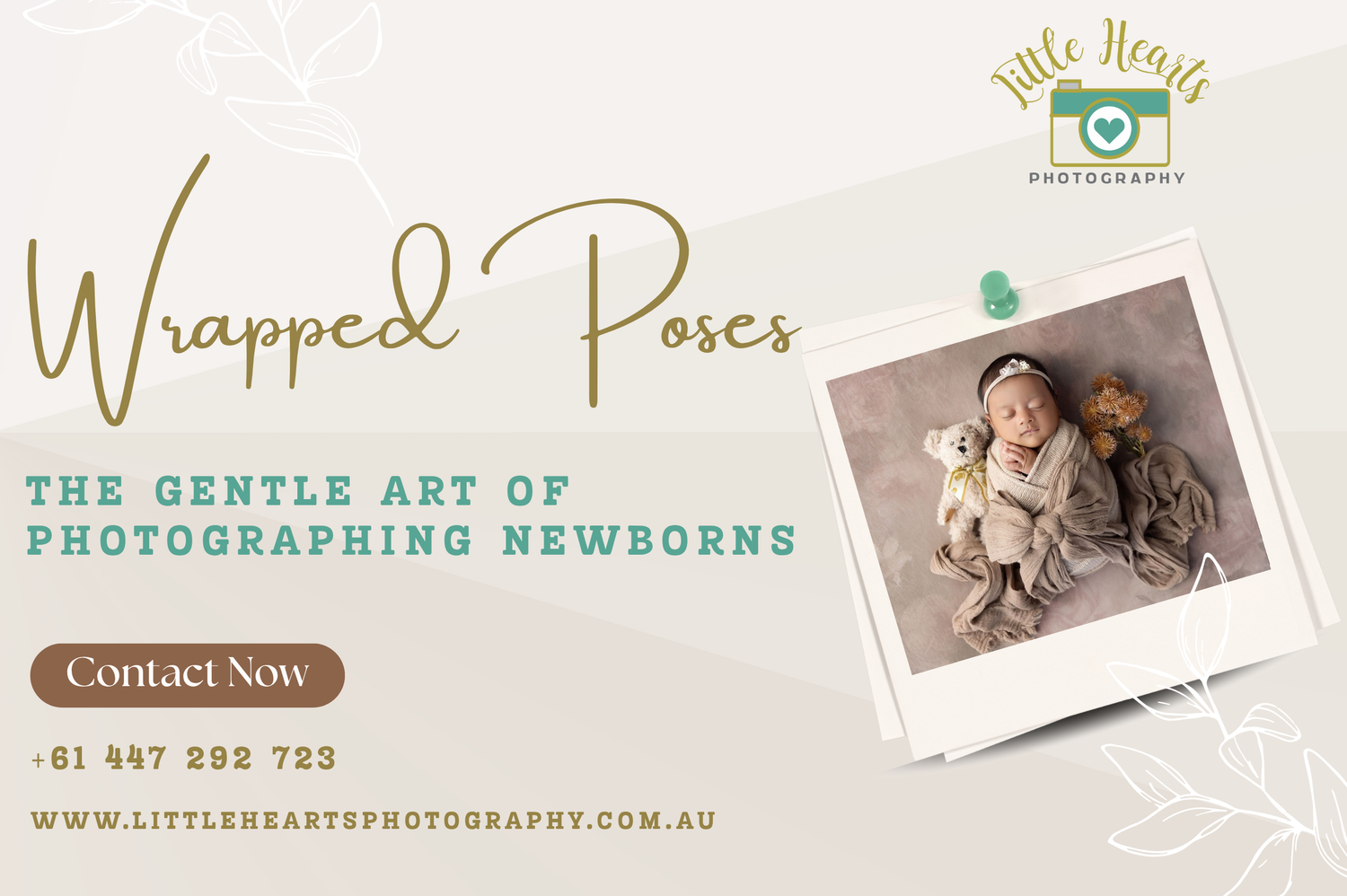 Vintage style photography banner showing camera logo and film strip for creative seasonal photoshoots in Sydney.
