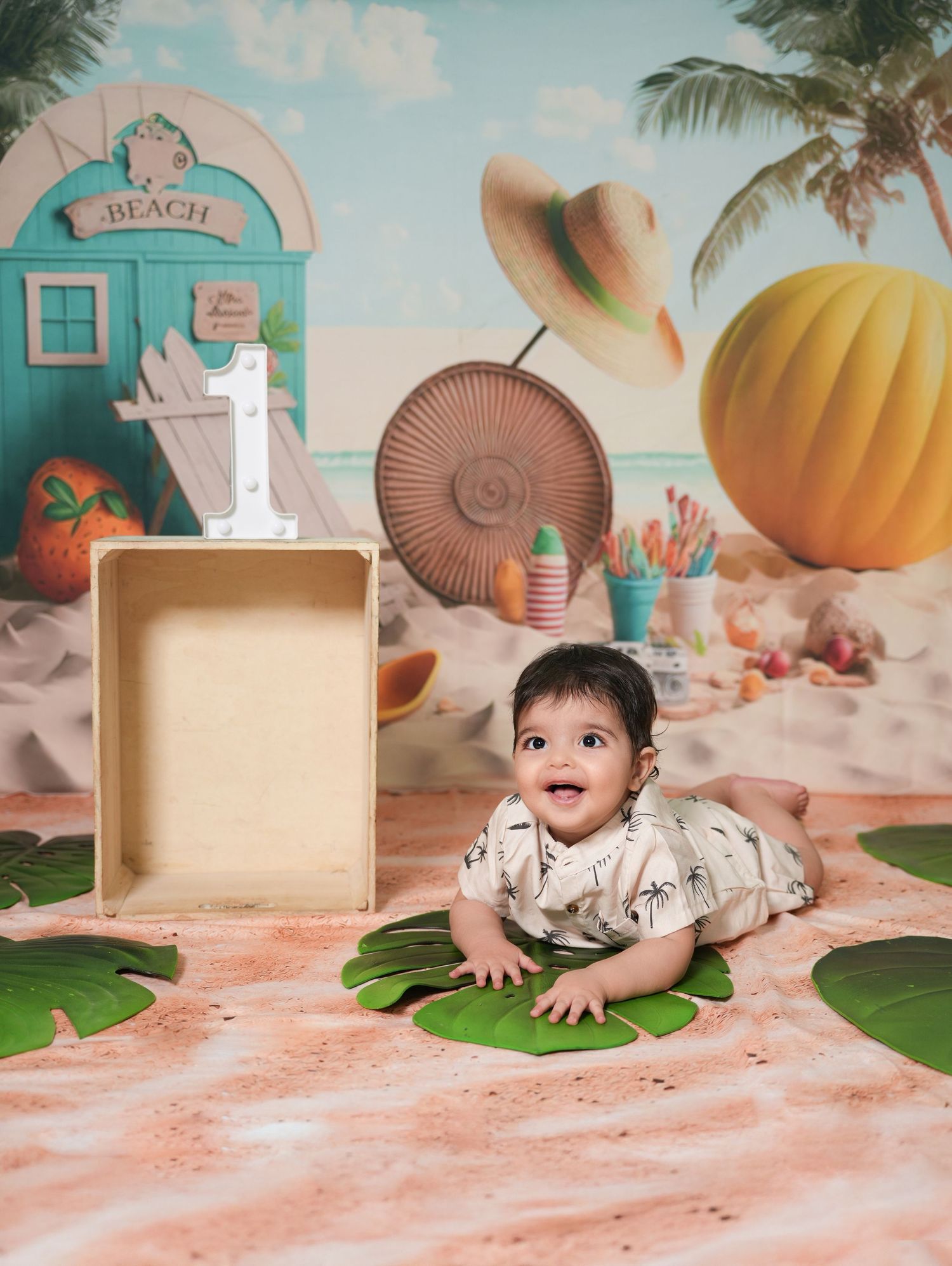 Baby milestone photoshoot capturing the Sit, Crawl, and Stand phase by a professional photographer in Dubai at MohaStudio’s studio.