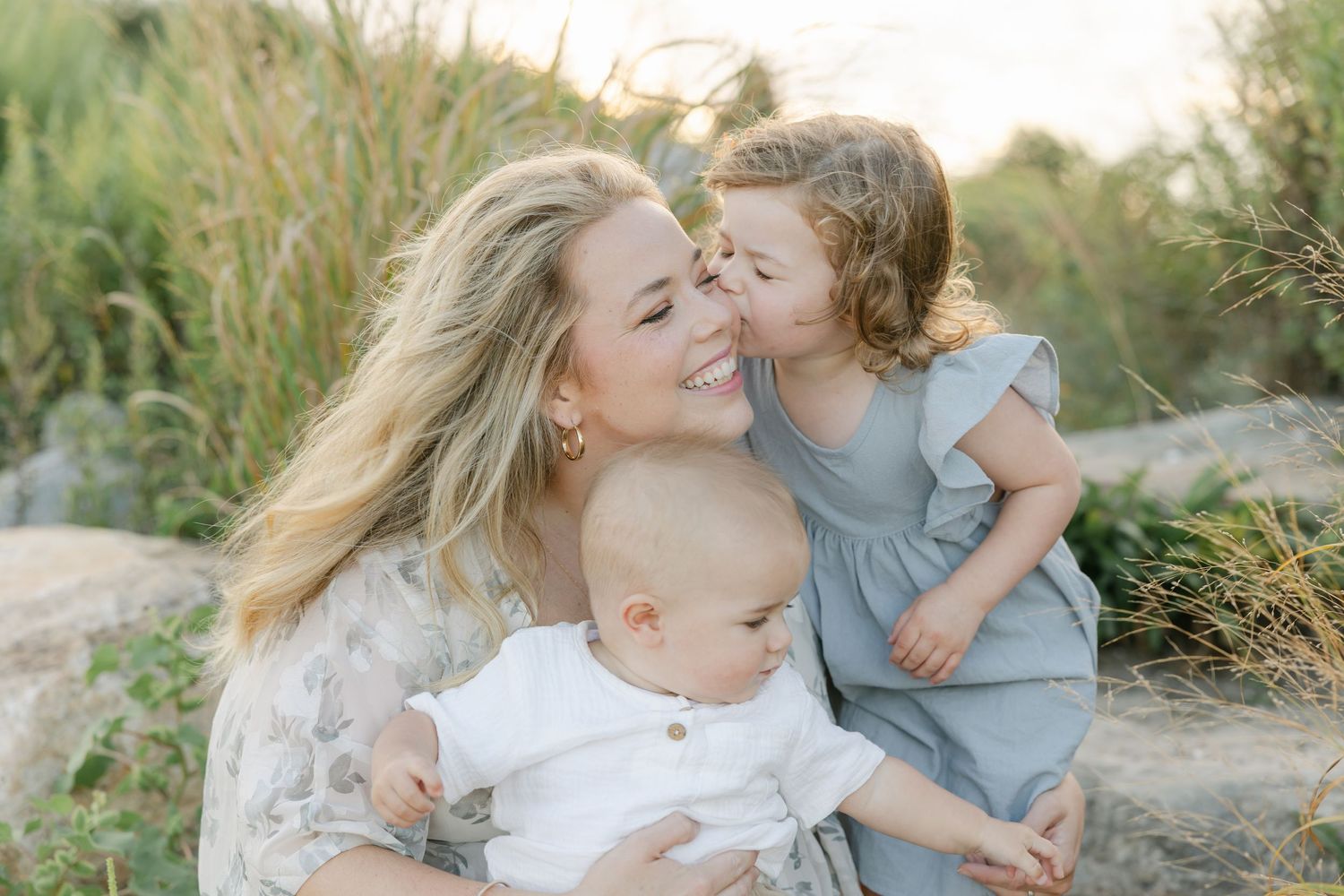 Family photo session at Hammonasset State Park, CT.