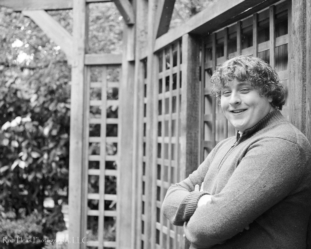 High school senior in tea garden Lakewold Gardens in Lakewood, WA.