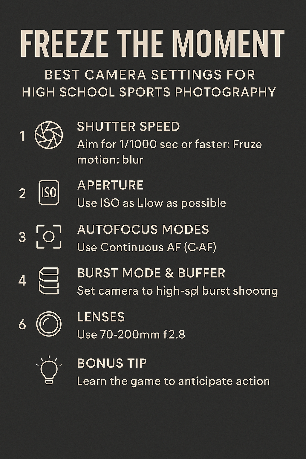 Smartphone screen showing minimalist illustrations of photography posing tips with icons and simple text instructions.