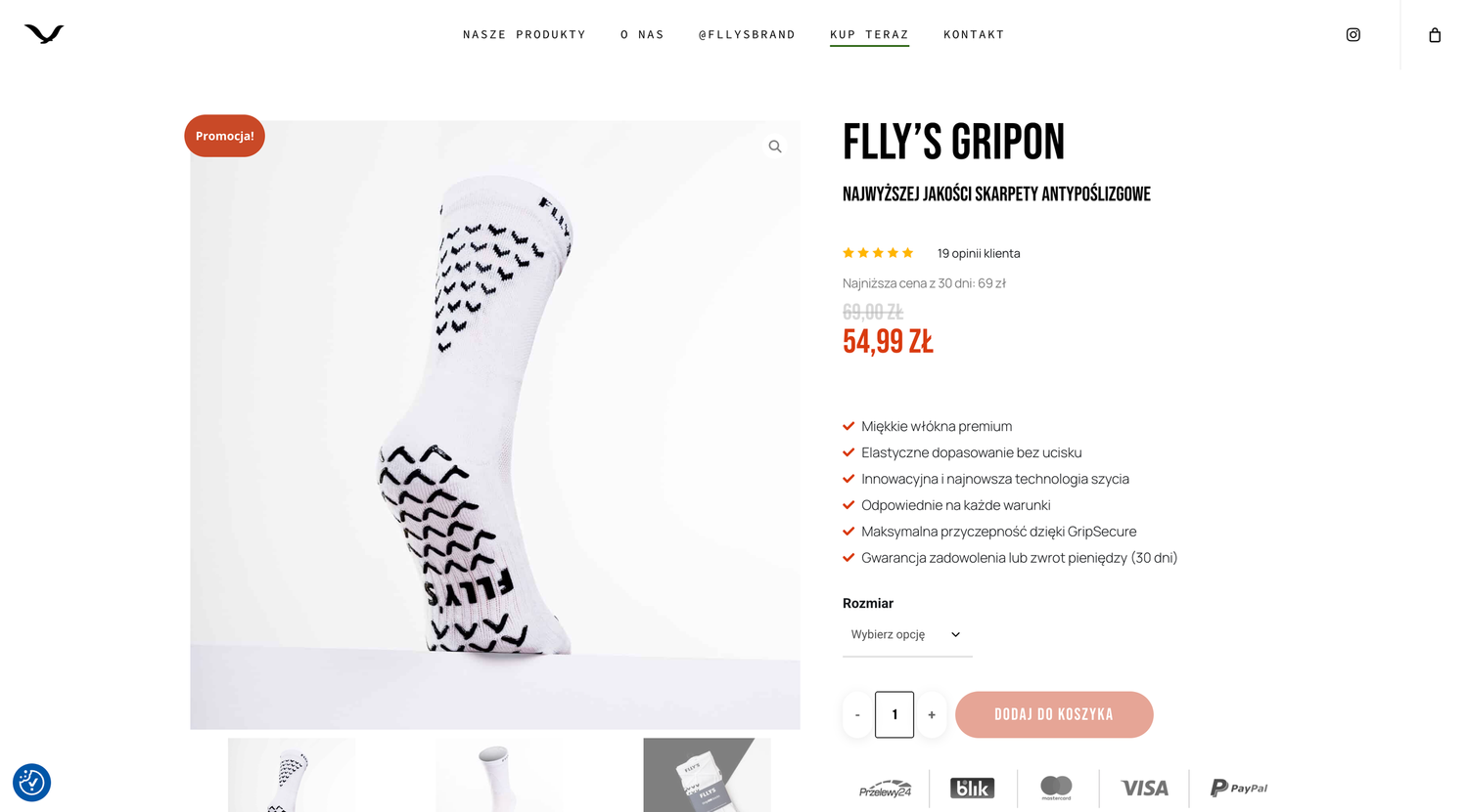 Minimalistyczny biały mockup sklepu online z produktem i koszykiem. Fotografia biznesowa Lublin.
