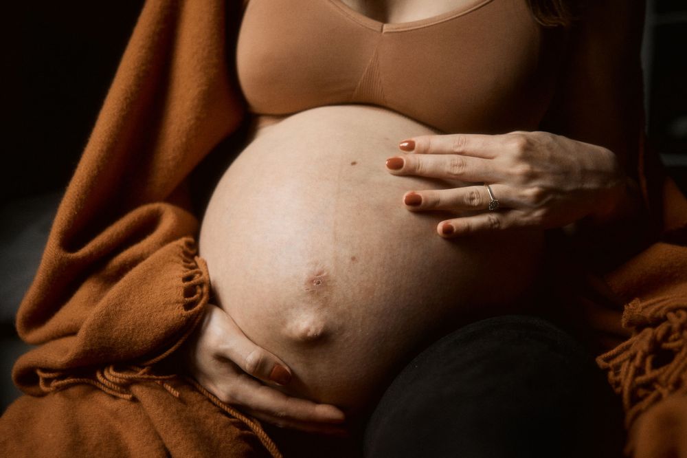 baby bump with hands